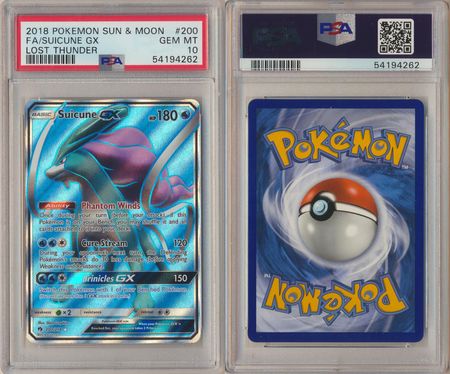Suicune GX 200 214 PSA 10 GEM MT Full Art Ultra Rare Lost Thunder 4262 Sun Moon Lost Thunder Singles Suicune GX 200 214 PSA 10 GEM MT Full Art Ultra Rare Lost Thunder 4262 Sun Moon Lost Thunder Singles