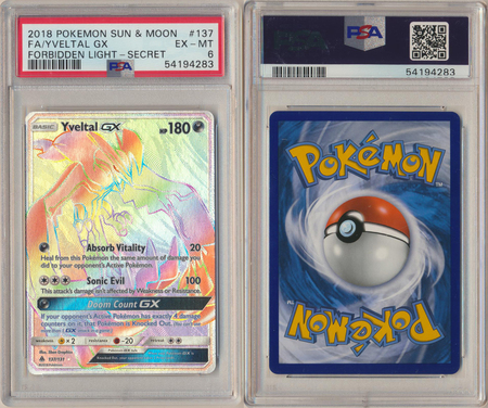 Yveltal GX 137 131 PSA 6 EX MT Hyper Rare Forbidden Light 4283 Sun Moon Forbidden Light Singles Yveltal GX 137 131 PSA 6 EX MT Hyper Rare Forbidden Light 4283 Sun Moon Forbidden Light Singles