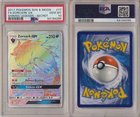 Zoroark GX 77 73 PSA 10 GEM MT Hyper Rare Shining Legends 4285 Shining Legends Singles Zoroark GX 77 73 PSA 10 GEM MT Hyper Rare Shining Legends 4285 Shining Legends Singles