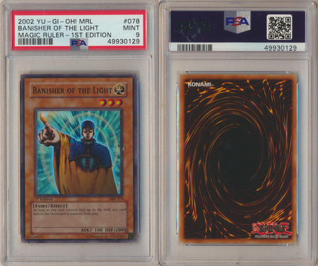 Banisher of the Light MRL 078 PSA 9 MINT Super Rare 1st Edition 0129 PSA Graded Yugioh Cards Banisher of the Light MRL 078 PSA 9 MINT Super Rare 1st Edition 0129 PSA Graded Yugioh Cards