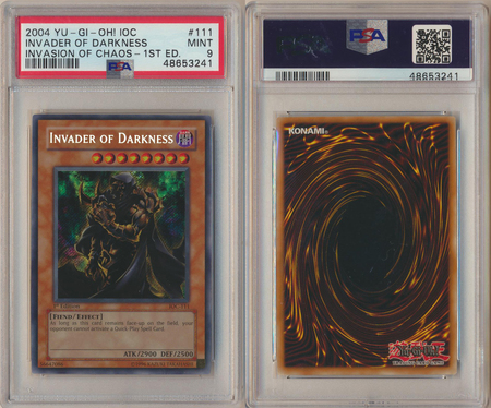 Invader of Darkness - IOC-111 - PSA 9 MINT - Secret Rare 1st Edition 3241