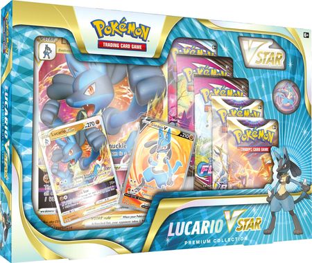 Lucario VSTAR Premium Collection Box Pokemon Lucario VSTAR Premium Collection Box Pokemon