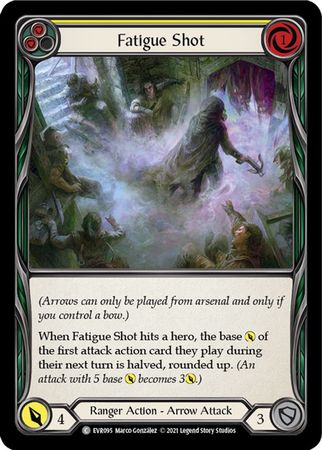 Fatigue Shot Yellow EVR095 Common 1st Edition Fatigue Shot Yellow EVR095 Common 1st Edition