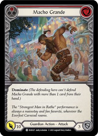 Macho Grande Red EVR027 Common 1st Edition Macho Grande Red EVR027 Common 1st Edition