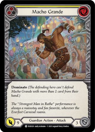 Macho Grande Yellow EVR028 Common 1st Edition Macho Grande Yellow EVR028 Common 1st Edition