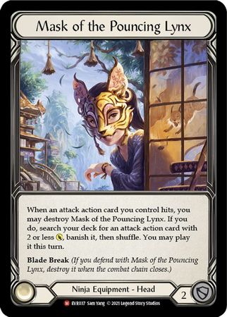 Mask of the Pouncing Lynx EVR037 Majestic 1st Edition Everfest 1st Edition Singles Mask of the Pouncing Lynx EVR037 Majestic 1st Edition Everfest 1st Edition Singles