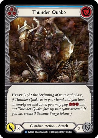 Thunder Quake Blue EVR026 Rare 1st Edition Thunder Quake Blue EVR026 Rare 1st Edition