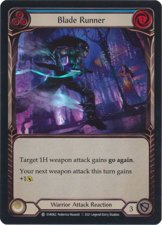Blade Runner Blue EVR062 Common Rainbow Foil 1st Edition Blade Runner Blue EVR062 Common Rainbow Foil 1st Edition