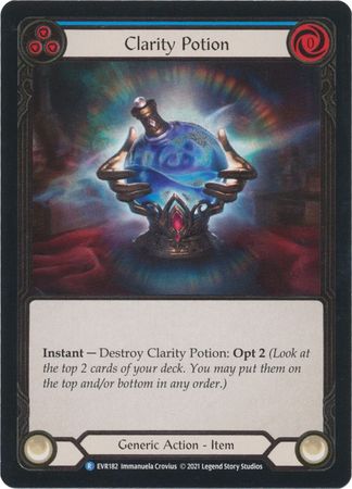 EVERFEST Clarity Potion Flesh and Blood TCG 1st Edition Cold Foil EVR182
