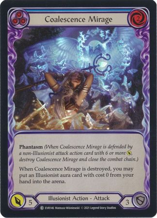 Coalescence Mirage Blue EVR146 Common Rainbow Foil 1st Edition Coalescence Mirage Blue EVR146 Common Rainbow Foil 1st Edition