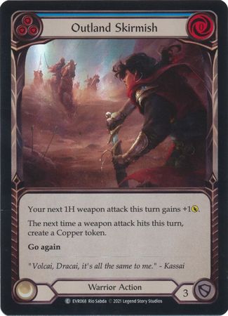 Outland Skirmish Blue EVR068 Common Rainbow Foil 1st Edition Outland Skirmish Blue EVR068 Common Rainbow Foil 1st Edition