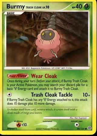 Burmy Trash Cloak 80 132 Common Diamond Pearl Secret Wonders Singles Burmy Trash Cloak 80 132 Common Diamond Pearl Secret Wonders Singles