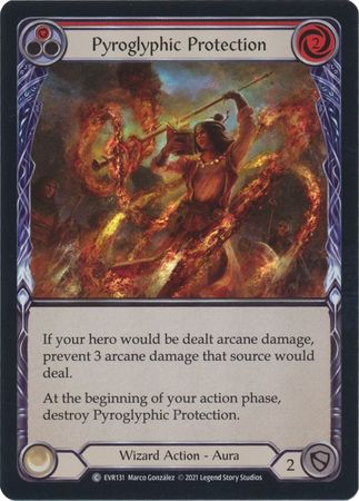 Pyroglyphic Protection Red EVR131 Common Rainbow Foil 1st Edition Everfest 1st Edition Foil Singles Pyroglyphic Protection Red EVR131 Common Rainbow Foil 1st Edition Everfest 1st Edition Foil Singles