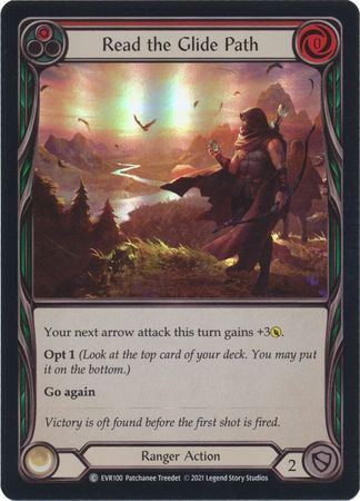 Read the Glide Path Red EVR100 Common Rainbow Foil 1st Edition Read the Glide Path Red EVR100 Common Rainbow Foil 1st Edition