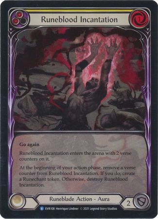 Runeblood Incantation Yellow Extended Art EVR108 Rare Rainbow Foil 1st Edition Everfest 1st Edition Foil Singles Runeblood Incantation Yellow Extended Art EVR108 Rare Rainbow Foil 1st Edition Everfest 1st Edition Foil Singles