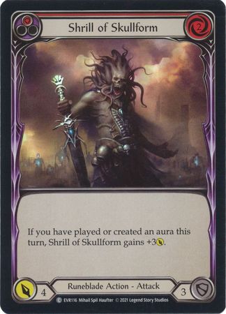 Shrill of Skullform Red EVR116 Common Rainbow Foil 1st Edition Shrill of Skullform Red EVR116 Common Rainbow Foil 1st Edition
