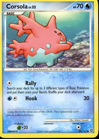 Corsola 84 132 Common Diamond Pearl Secret Wonders Singles Corsola 84 132 Common Diamond Pearl Secret Wonders Singles