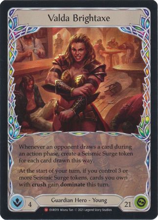 Valda Brightaxe EVR019 Majestic Rainbow Foil 1st Edition Valda Brightaxe EVR019 Majestic Rainbow Foil 1st Edition