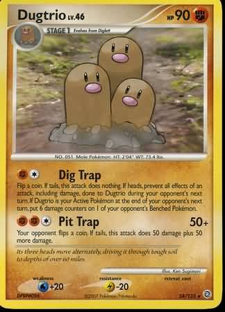 Dugtrio 24 132 Rare Dugtrio 24 132 Rare