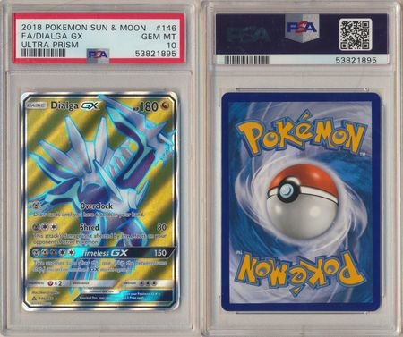 Dialga GX 146 156 PSA 10 GEM MT Full Art Ultra Rare Ultra Prism 1895 Sun Moon Ultra Prism Singles Dialga GX 146 156 PSA 10 GEM MT Full Art Ultra Rare Ultra Prism 1895 Sun Moon Ultra Prism Singles
