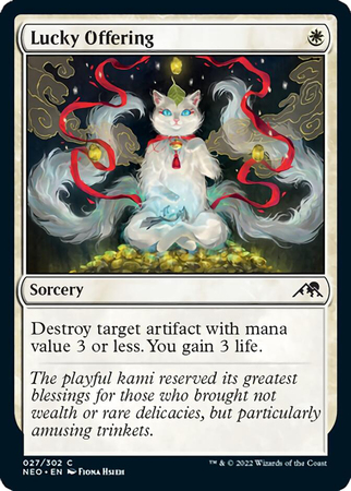 Lucky Offering 027 302 Kamigawa Neon Dynasty Singles Lucky Offering 027 302 Kamigawa Neon Dynasty Singles