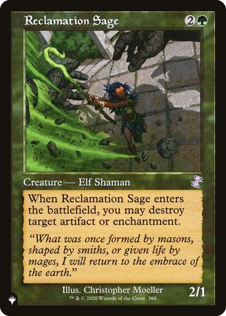 Reclamation Sage The List Reclamation Sage The List