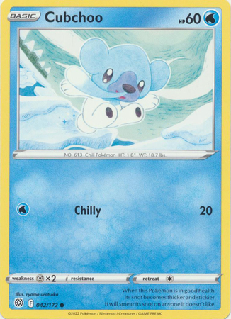 Cubchoo 42 172 Common Sword Shield Brilliant Stars Singles Cubchoo 42 172 Common Sword Shield Brilliant Stars Singles