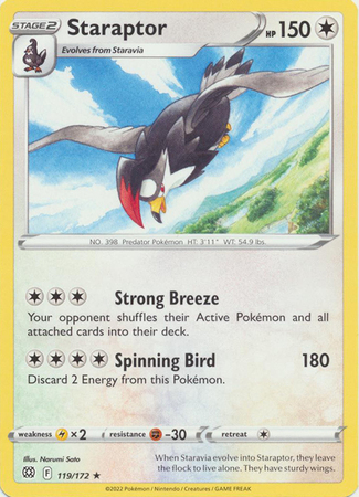 Staraptor 119 172 Rare Sword Shield Brilliant Stars Singles Staraptor 119 172 Rare Sword Shield Brilliant Stars Singles