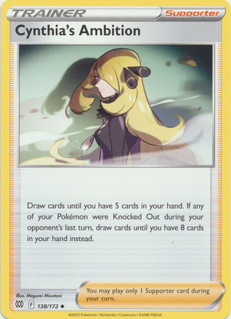 Cynthia s Ambition 138 172 Uncommon Sword Shield Brilliant Stars Singles Cynthia s Ambition 138 172 Uncommon Sword Shield Brilliant Stars Singles