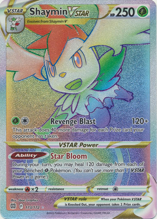  Shaymin V & VSTAR 014/172 Brilliant Stars - Ultra Rare Pokemon  Card Lot : Toys & Games