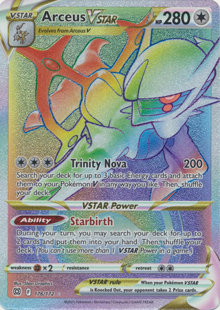 Arceus Pokemon Card, Rainbow Arceus Pokemon Card