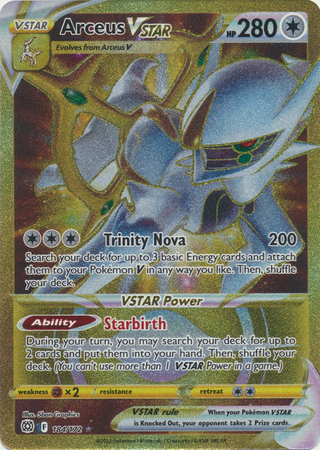 Arceus V 122/172 Brilliant Stars - Ultra Rare Pokemon Card - Holo Foil