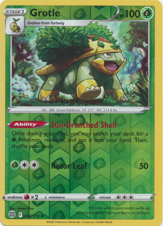  Pokemon - Grotle (49) - Diamond & Pearl - Reverse Holofoil :  Toys & Games