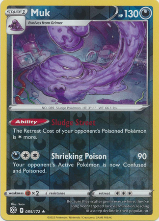 Muk 085 172 Rare Reverse Holo Muk 085 172 Rare Reverse Holo