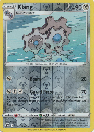 Klang 103 172 Uncommon Reverse Holo Klang 103 172 Uncommon Reverse Holo