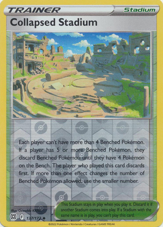 REVERSE HOLO Blunder Policy 131/172 NM - Brilliant Stars Pokemon Card