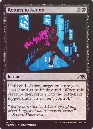 Return to Action 121 302 Foil Kamigawa Neon Dynasty Foil Singles Return to Action 121 302 Foil Kamigawa Neon Dynasty Foil Singles