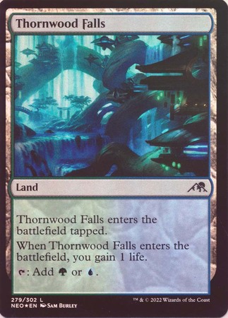 Thornwood Falls 279 302 Foil Kamigawa Neon Dynasty Foil Singles Thornwood Falls 279 302 Foil Kamigawa Neon Dynasty Foil Singles