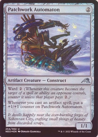 Patchwork Automaton 254 302 Foil Kamigawa Neon Dynasty Foil Singles Patchwork Automaton 254 302 Foil Kamigawa Neon Dynasty Foil Singles