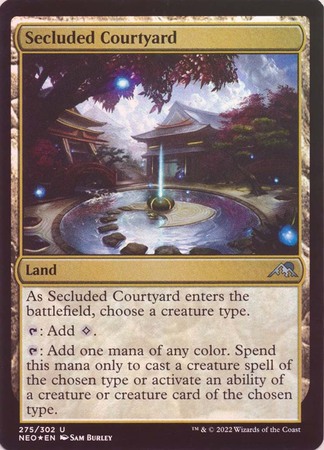 Secluded Courtyard 275 302 Foil Kamigawa Neon Dynasty Foil Singles Secluded Courtyard 275 302 Foil Kamigawa Neon Dynasty Foil Singles