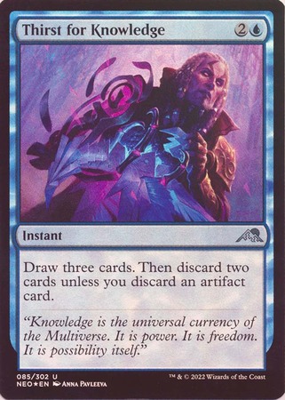 Thirst for Knowledge 085 302 Foil Kamigawa Neon Dynasty Foil Singles Thirst for Knowledge 085 302 Foil Kamigawa Neon Dynasty Foil Singles