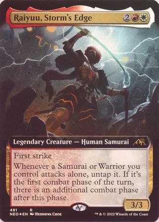Raiyuu Storm s Edge 491 Extended Art Foil Kamigawa Neon Dynasty Collector Booster Foil Singles Raiyuu Storm s Edge 491 Extended Art Foil Kamigawa Neon Dynasty Collector Booster Foil Singles