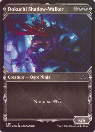 Dokuchi Shadow Walker 339 Showcase Ninja Frame Foil Kamigawa Neon Dynasty Collector Booster Foil Singles Dokuchi Shadow Walker 339 Showcase Ninja Frame Foil Kamigawa Neon Dynasty Collector Booster Foil Singles
