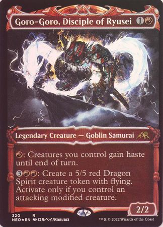Goro Goro Disciple of Ryusei 320 Showcase Ninja Frame Foil Kamigawa Neon Dynasty Collector Booster Foil Singles Goro Goro Disciple of Ryusei 320 Showcase Ninja Frame Foil Kamigawa Neon Dynasty Collector Booster Foil Singles