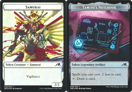 Samurai 003 019 Tamiyo s Notebook 016 019 Double sided Token Foil Samurai 003 019 Tamiyo s Notebook 016 019 Double sided Token Foil