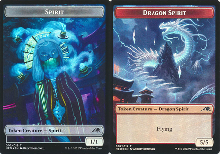 Spirit 002 019 Dragon Spirit 007 019 Double sided Token Foil Spirit 002 019 Dragon Spirit 007 019 Double sided Token Foil
