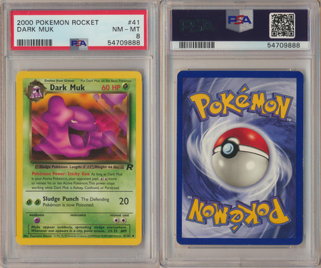 Dark Muk 41 82 PSA 8 NM MT Uncommon Unlimited Team Rocket 9888 PSA Graded Pokemon Cards Dark Muk 41 82 PSA 8 NM MT Uncommon Unlimited Team Rocket 9888 PSA Graded Pokemon Cards