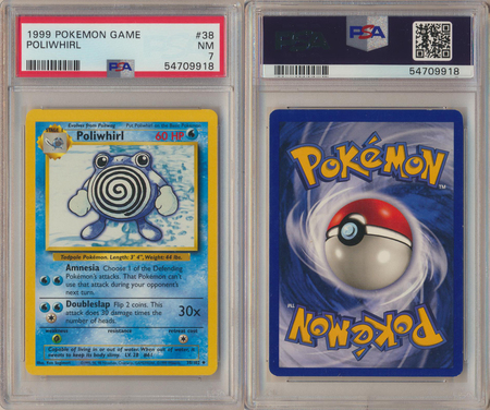 Poliwhirl 38 102 PSA 7 NM Uncommon Unlimited Base Set 9918 PSA Graded Pokemon Cards Poliwhirl 38 102 PSA 7 NM Uncommon Unlimited Base Set 9918 PSA Graded Pokemon Cards