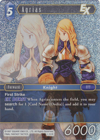 Agrias 1 151R Rare Foil Opus 1 Wave 1 Printing Opus I Wave I Printing Agrias 1 151R Rare Foil Opus 1 Wave 1 Printing Opus I Wave I Printing