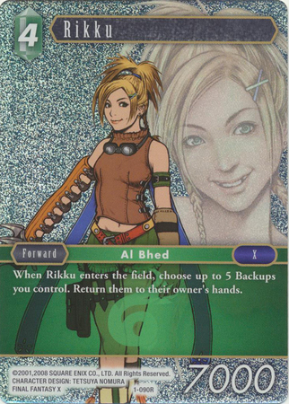 Rikku 1 090R Rare Foil Opus 1 Wave 1 Printing Opus I Wave I Printing Rikku 1 090R Rare Foil Opus 1 Wave 1 Printing Opus I Wave I Printing
